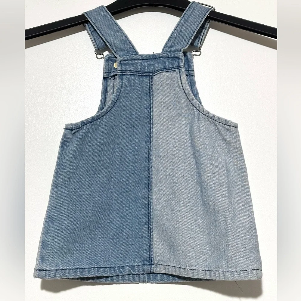 Levi's Baby Girls Colorblock Denim Dress, Adjustable Straps 18 Months